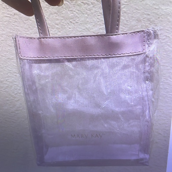 Mary Kay cosmetics purple gift bag transparent makeup merchandise product handle - Picture 6 of 8